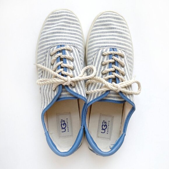 Ugg EYAN Striped Sneaker with Leather Accents - Picture 8 of 14
